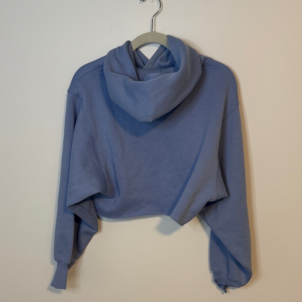 Vitality Casual Blue Cropped Hoodie for Women - Picture 2 of 4